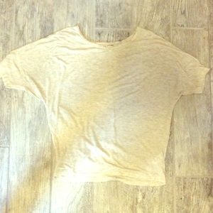 Grey and White shirt with specks on it